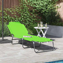 vidaXL Opvouwbare zonnebed Blauw 188 x 57 x 86,5 cm Polyester