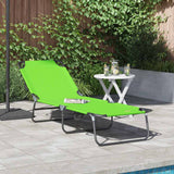 vidaXL Opvouwbare zonnebed Blauw 188 x 57 x 86,5 cm Polyester