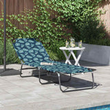 vidaXL Opvouwbare zonnebed Blauw 188 x 57 x 86,5 cm Polyester