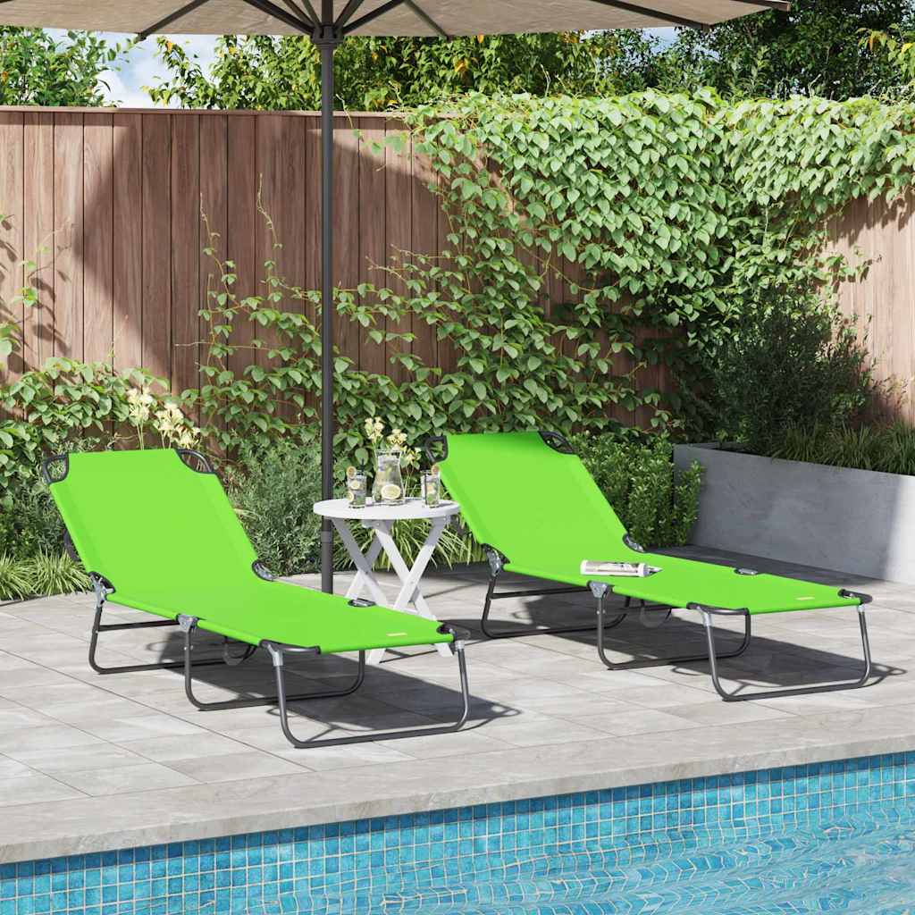 vidaXL Opvouwbare zonnebed Blauw 188 x 57 x 86,5 cm Polyester
