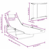 vidaXL Opvouwbare zonnebed Crème 182 x 55 x 85,5 cm Textileen