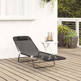 vidaXL Opvouwbare zonnebed Crème 182 x 55 x 85,5 cm Textileen