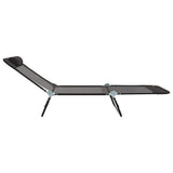 vidaXL Opvouwbare zonnebed Crème 182 x 55 x 85,5 cm Textileen