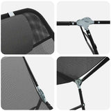 vidaXL Opvouwbare zonnebed Crème 182 x 55 x 85,5 cm Textileen