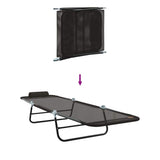 vidaXL Opvouwbare zonnebed Crème 182 x 55 x 85,5 cm Textileen