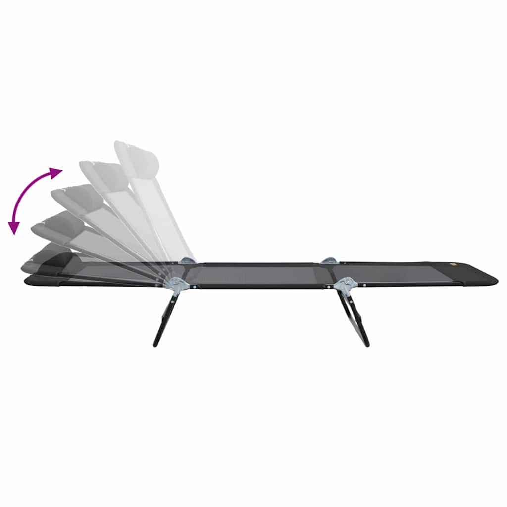 vidaXL Opvouwbare zonnebed Crème 182 x 55 x 85,5 cm Textileen