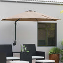 vidaXL Tuinparasol Zand 248 x 248 x 148 cm Polyester en Staal