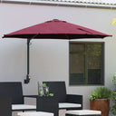 vidaXL Tuinparasol Zand 248 x 248 x 148 cm Polyester en Staal