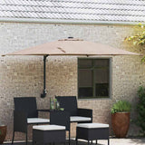 vidaXL Garden Parasol Sand 248.5 x 247.5 x 160 cm Polyester and Steel
