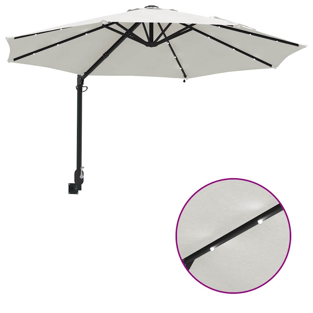 vidaXL Tuinparasol Zand 248 x 248 x 148 cm Polyester en Staal