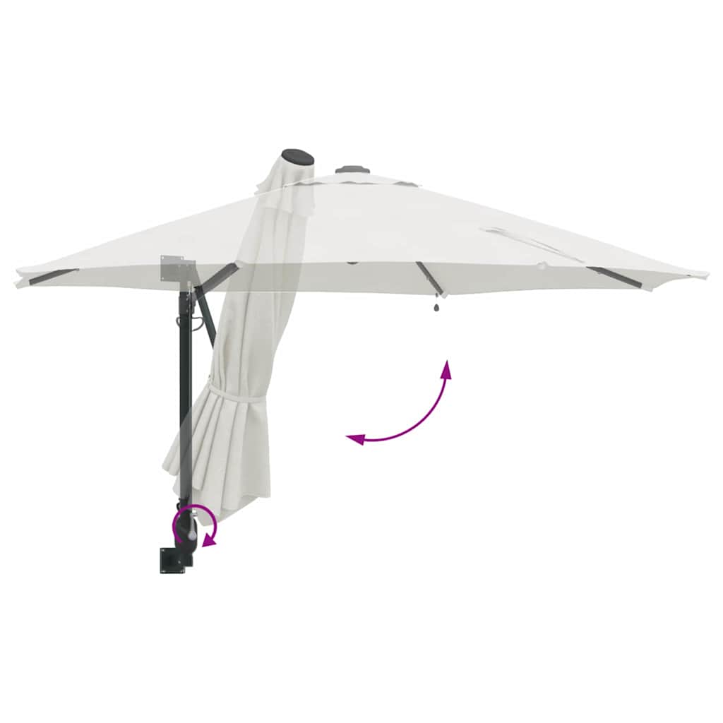 vidaXL Tuinparasol Zand 248 x 248 x 148 cm Polyester en Staal