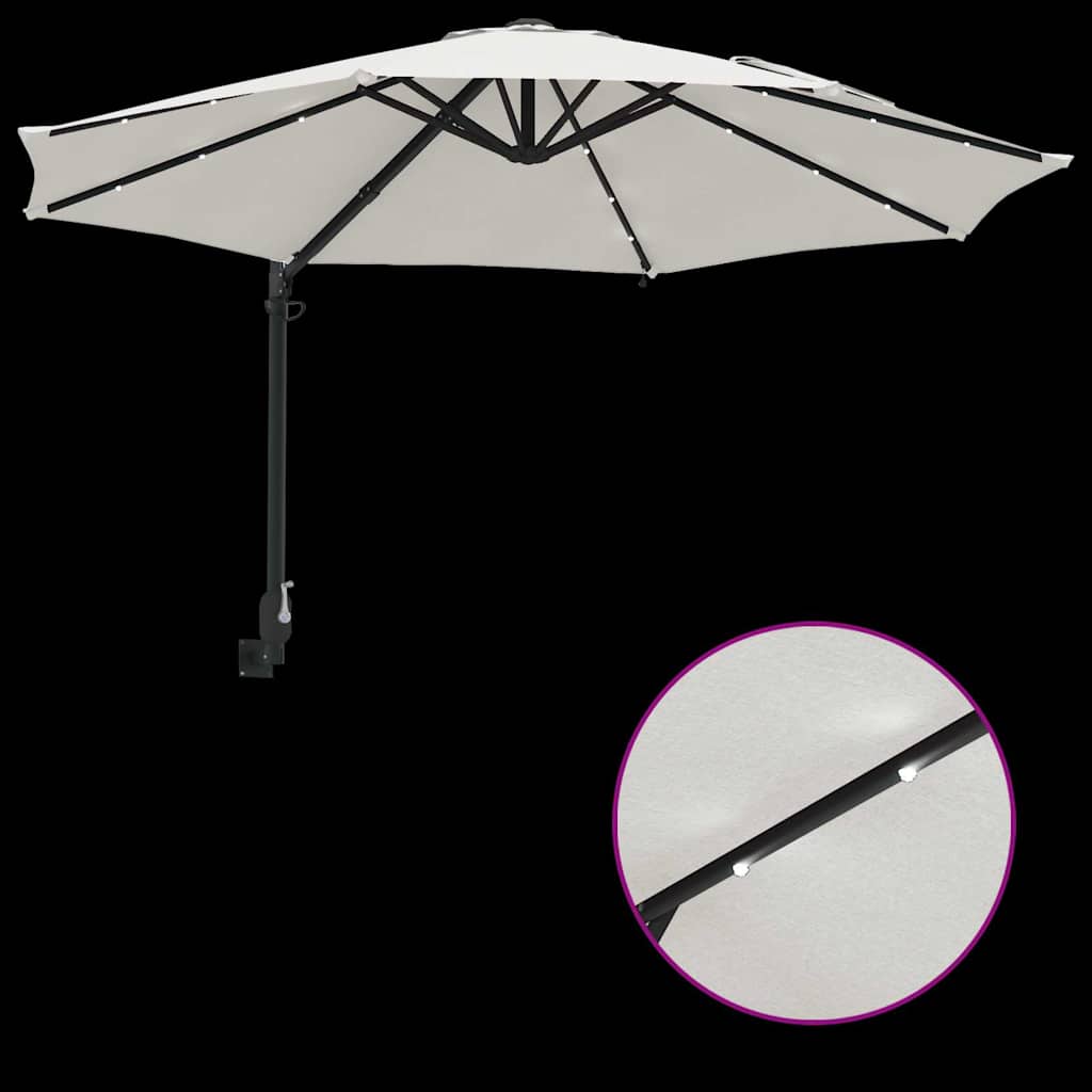 vidaXL Tuinparasol Zand 248 x 248 x 148 cm Polyester en Staal