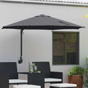 vidaXL Tuinparasol Zand 248 x 248 x 148 cm Polyester en Staal