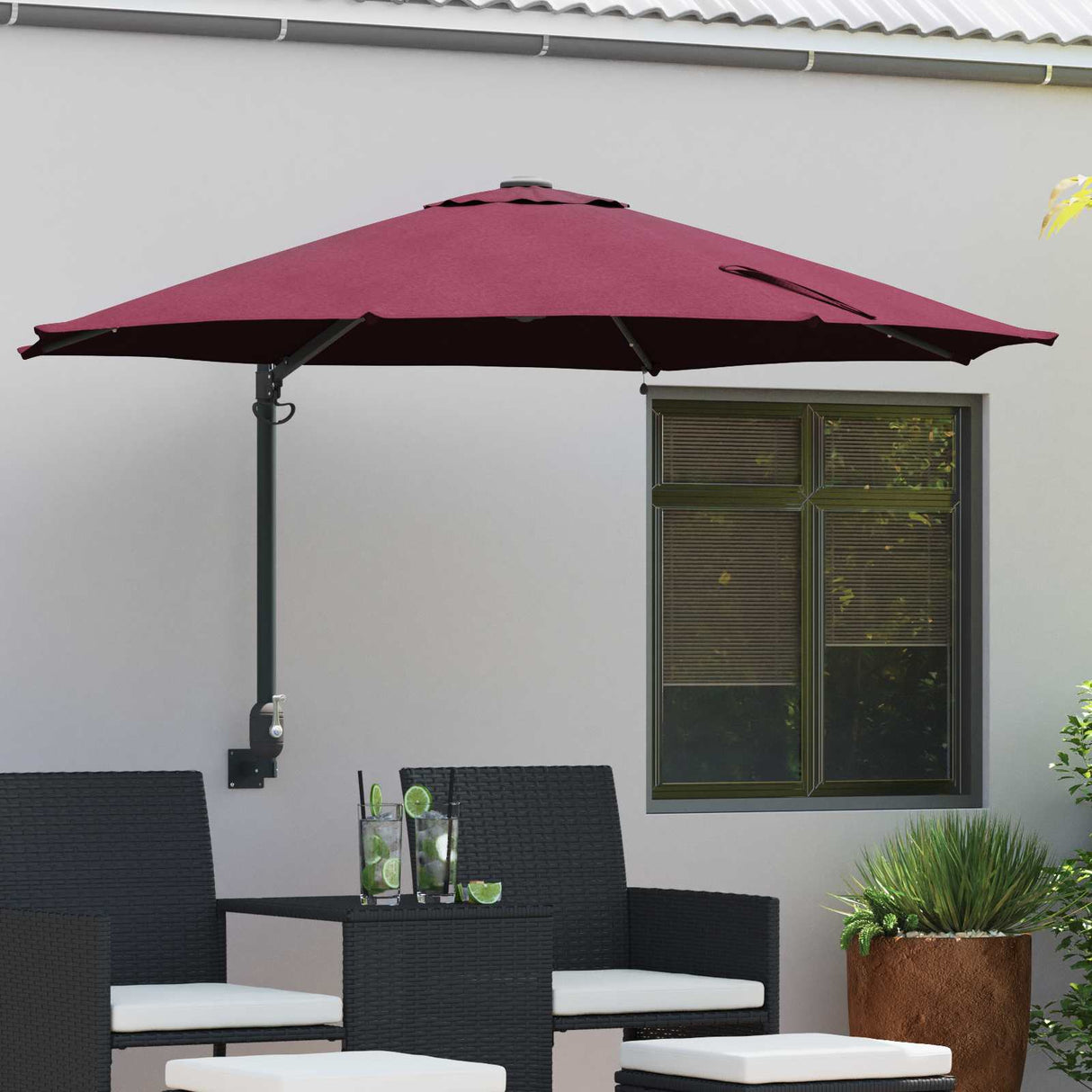 vidaXL Tuinparasol Zand 248 x 248 x 148 cm Polyester en Staal