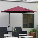 vidaXL Tuinparasol Zand 248 x 248 x 148 cm Polyester en Staal