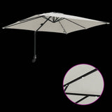 vidaXL Tuinparasol Zand 248,5 x 247,5 x 160 cm Polyester en Staal