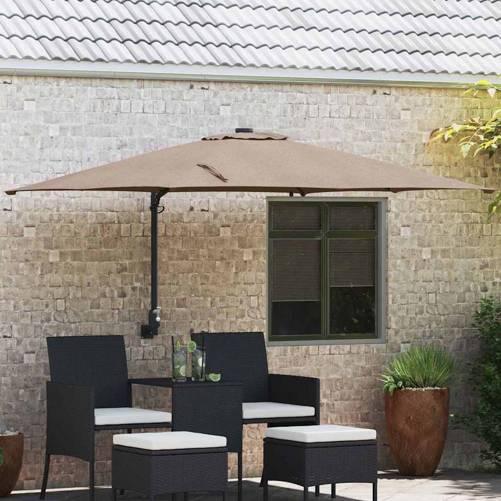 vidaXL Tuinparasol Zand 248,5 x 247,5 x 160 cm Polyester en Staal