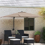 vidaXL Tuinparasol Zand 248,5 x 247,5 x 160 cm Polyester en Staal