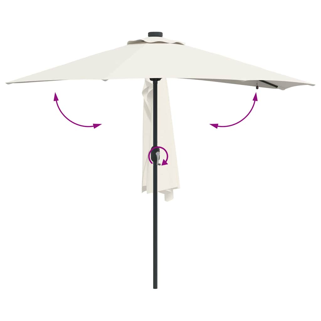 vidaXL Tuinparasol Zand 294 x 150 x 223 cm Polyester en Staal