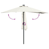 vidaXL Tuinparasol Zand 294 x 150 x 223 cm Polyester en Staal