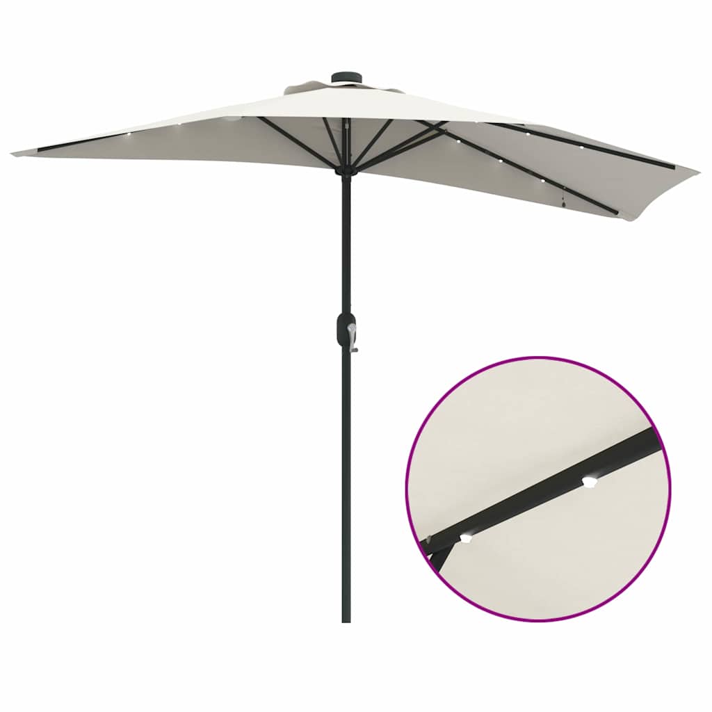 vidaXL Tuinparasol Zand 294 x 150 x 224 cm Polyester en Staal