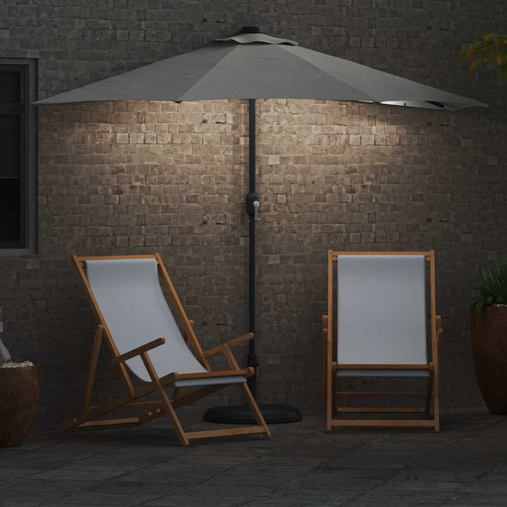 vidaXL Tuinparasol Zand 294 x 150 x 224 cm Polyester en Staal