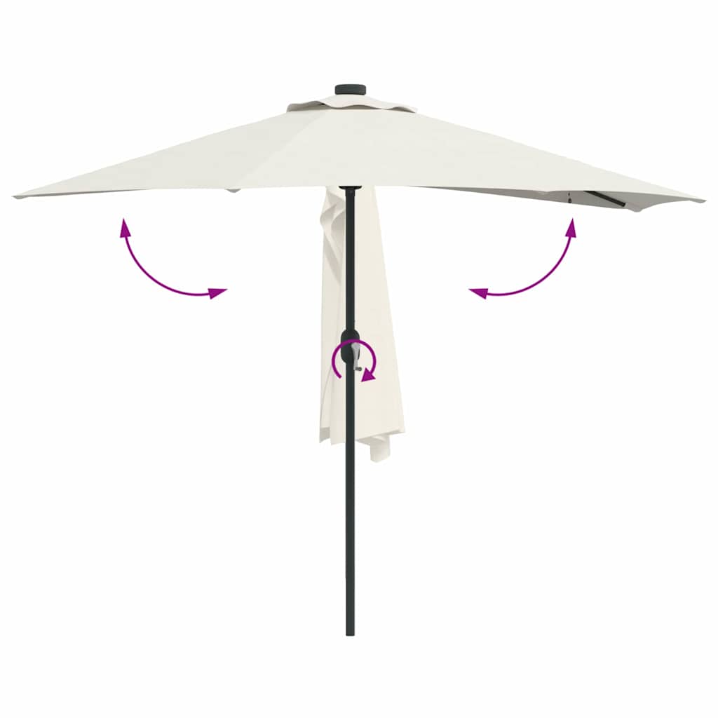 vidaXL Tuinparasol Zand 294 x 150 x 224 cm Polyester en Staal