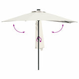 vidaXL Tuinparasol Zand 294 x 150 x 224 cm Polyester en Staal