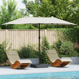 vidaXL Tuinparasol Zand 385 x 209 x 244 cm Polyester en Staal