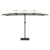 vidaXL Tuinparasol Zand 385 x 209 x 244 cm Polyester en Staal