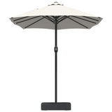 vidaXL Tuinparasol Zand 385 x 209 x 244 cm Polyester en Staal