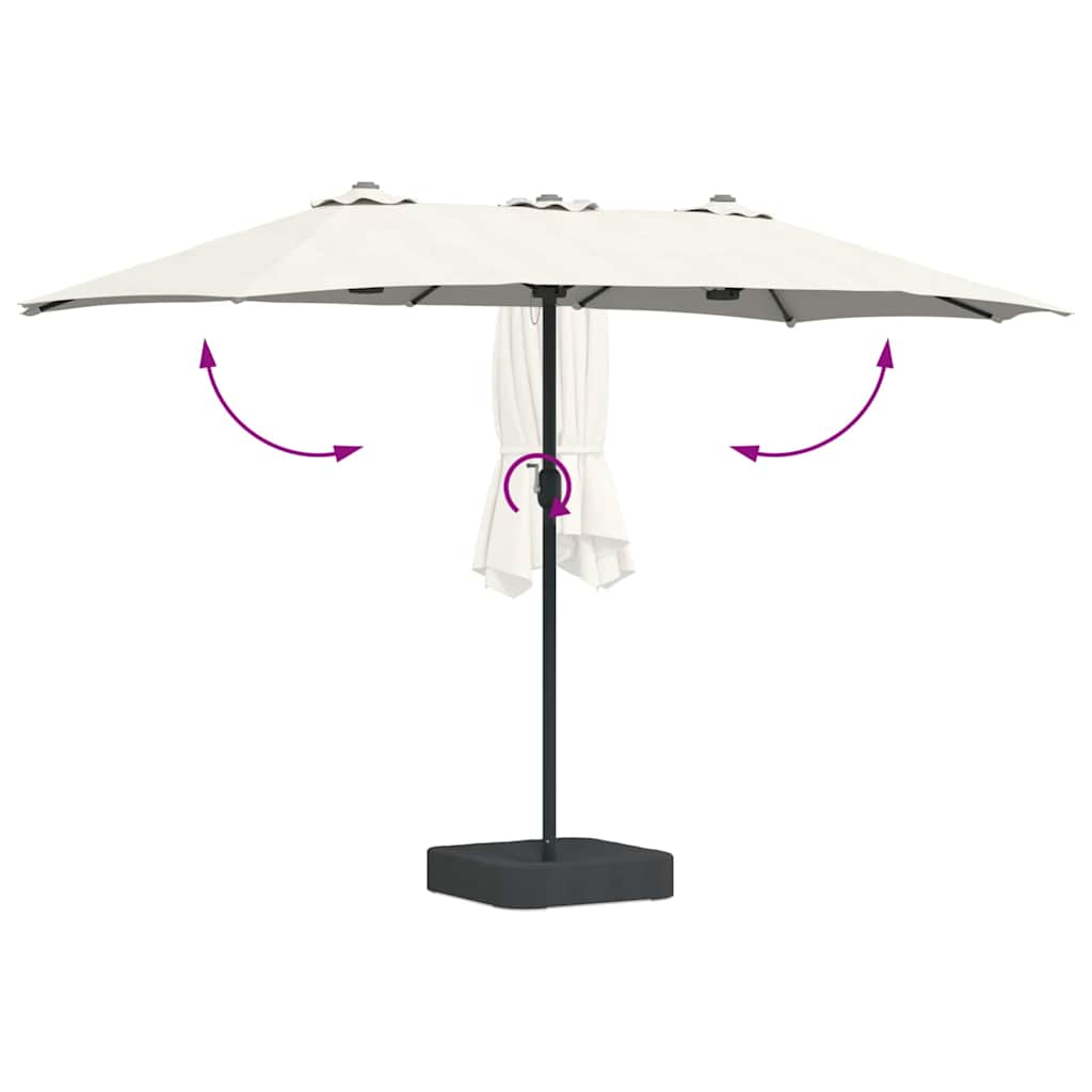 vidaXL Tuinparasol Zand 385 x 209 x 244 cm Polyester en Staal