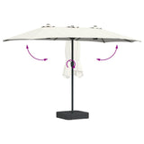 vidaXL Tuinparasol Zand 385 x 209 x 244 cm Polyester en Staal