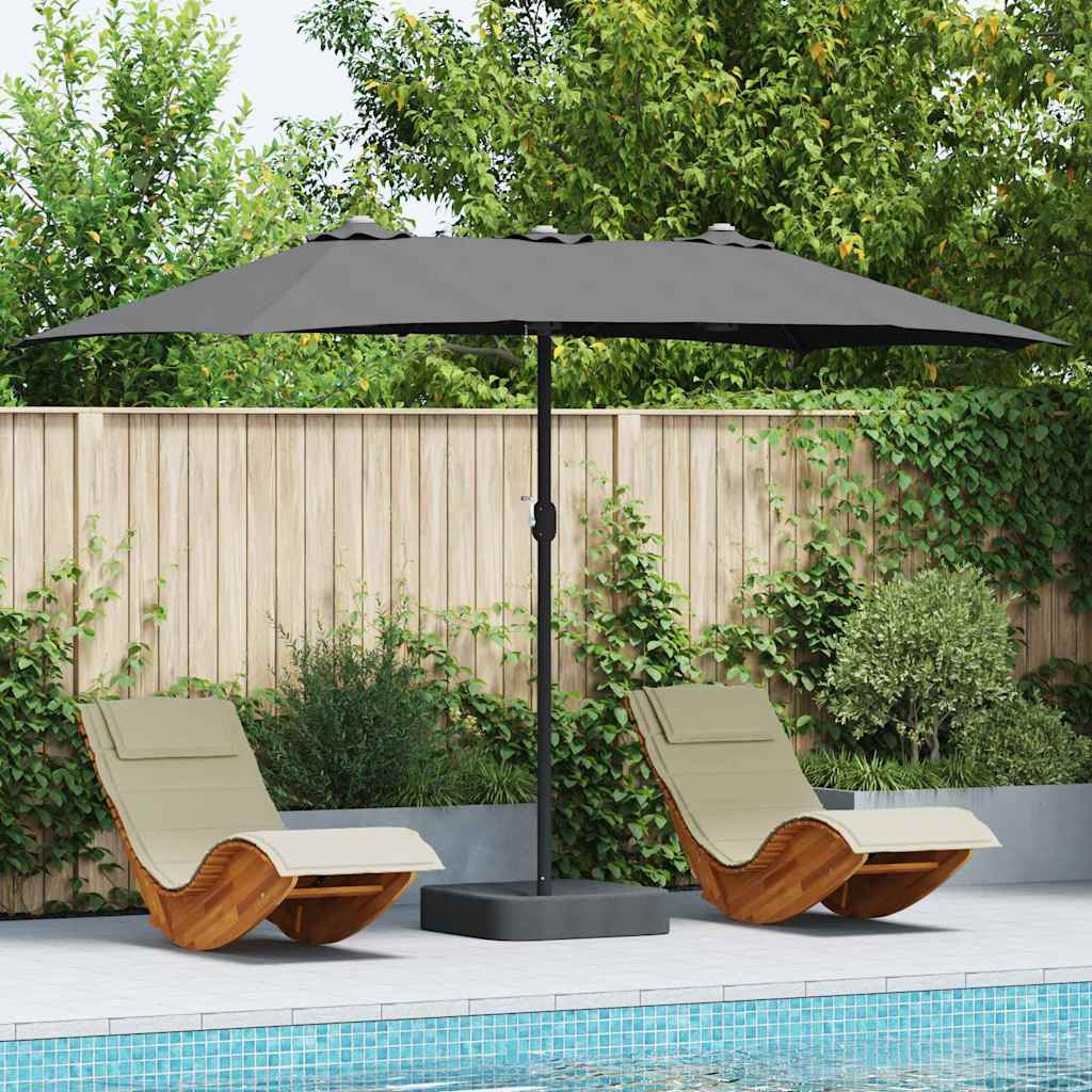 vidaXL Tuinparasol Zand 385 x 209 x 244 cm Polyester en Staal