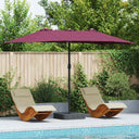 vidaXL Tuinparasol Zand 385 x 209 x 244 cm Polyester en Staal