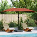 vidaXL Tuinparasol Zand 385 x 209 x 244 cm Polyester en Staal