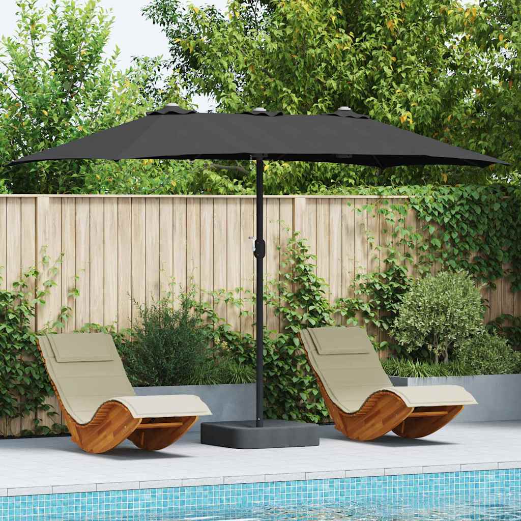 vidaXL Tuinparasol Zand 385 x 209 x 244 cm Polyester en Staal