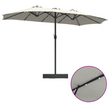 vidaXL Tuinparasol Zand en Antraciet 385 x 209 x 244 cm Polyester