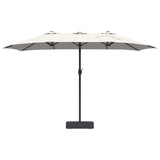 vidaXL Tuinparasol Zand en Antraciet 385 x 209 x 244 cm Polyester