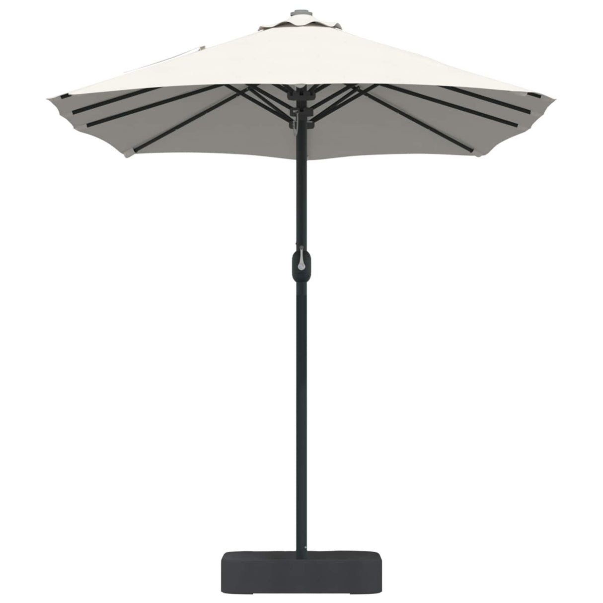 vidaXL Tuinparasol Zand en Antraciet 385 x 209 x 244 cm Polyester