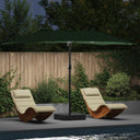 vidaXL Tuinparasol Zand en Antraciet 385 x 209 x 244 cm Polyester