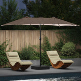 vidaXL Tuinparasol Zand en Antraciet 385 x 209 x 244 cm Polyester