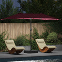 vidaXL Tuinparasol Zand en Antraciet 385 x 209 x 244 cm Polyester