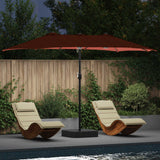 vidaXL Tuinparasol Zand en Antraciet 385 x 209 x 244 cm Polyester