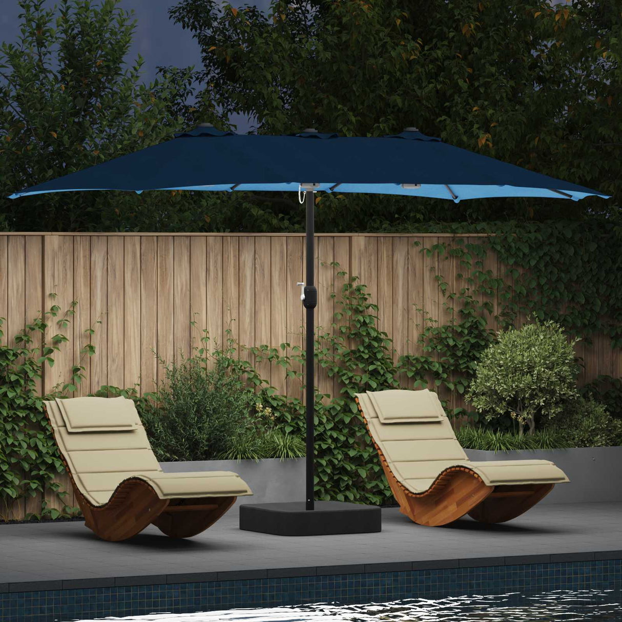 vidaXL Tuinparasol Zand en Antraciet 385 x 209 x 244 cm Polyester