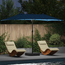 vidaXL Tuinparasol Zand en Antraciet 385 x 209 x 244 cm Polyester