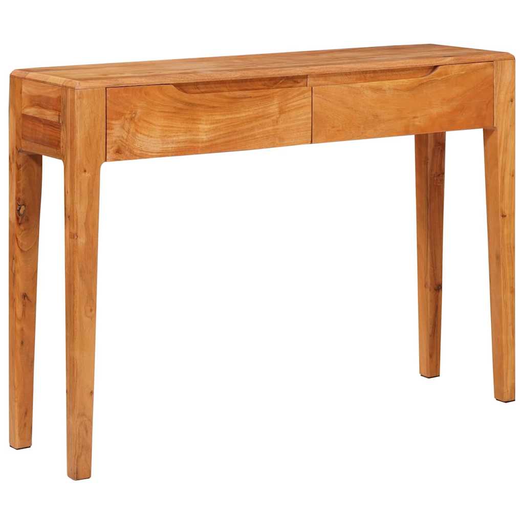 vidaXL Wandtafel met lade Bruin 110 x 30 x 80 cm Massief Acacia Hout