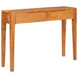 vidaXL Wandtafel met lade Bruin 110 x 30 x 80 cm Massief Acacia Hout