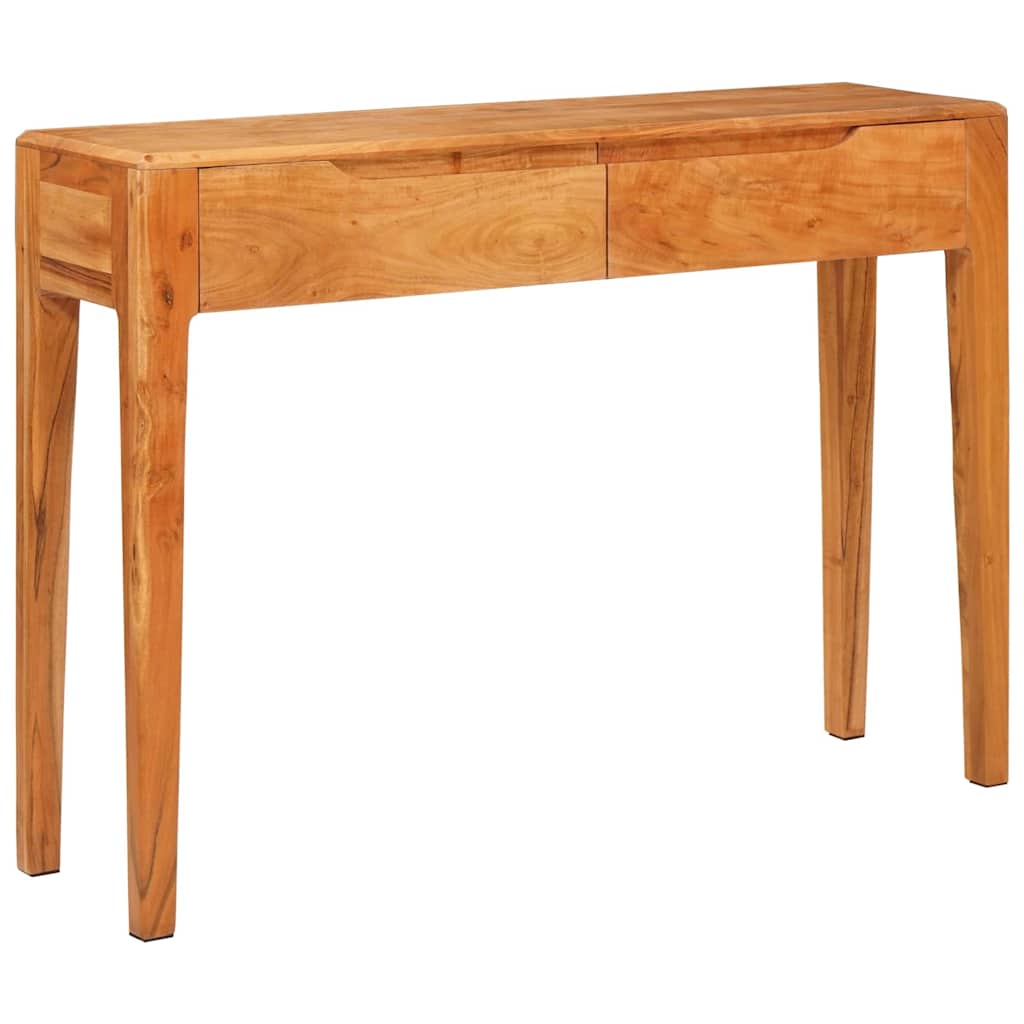 vidaXL Wandtafel met lade Bruin 110 x 30 x 80 cm Massief Acacia Hout