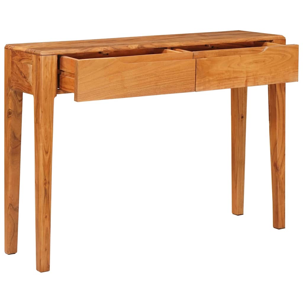 vidaXL Wandtafel met lade Bruin 110 x 30 x 80 cm Massief Acacia Hout